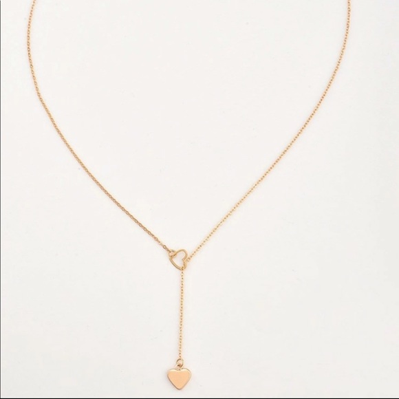 • Jessie • Heart Lariat Necklace - Picture 2 of 3